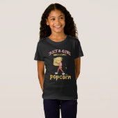 Nur ein Mädchen, das Popcorn Lieben T-Shirt (Vorne ganz)