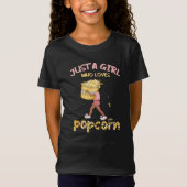 Nur ein Mädchen, das Popcorn Lieben T-Shirt (Vorderseite)