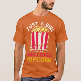 Nur ein Mädchen, das Popcorn Lieben T-Shirt