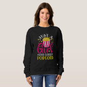 Nur ein Mädchen, das Popcorn Pop Corn Graphic Lieb Sweatshirt (Vorne ganz)