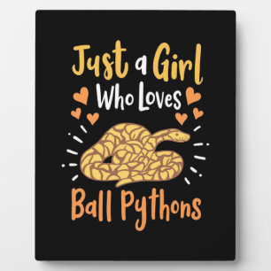 Nur ein Mädchen, das Pythons Liebe Fotoplatte