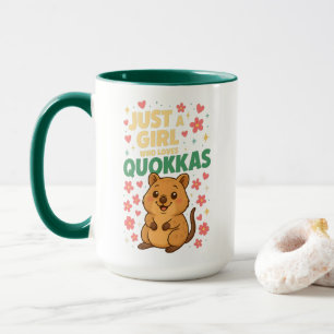 Nur ein Mädchen, das Quokkas liebt  Süße lächelnde Tasse