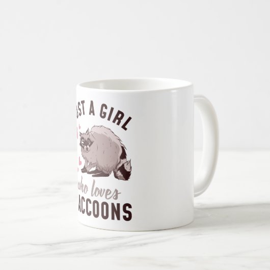 Nur ein Mädchen, das Raccoons  Kaffeetasse (VorderseiteRechts)