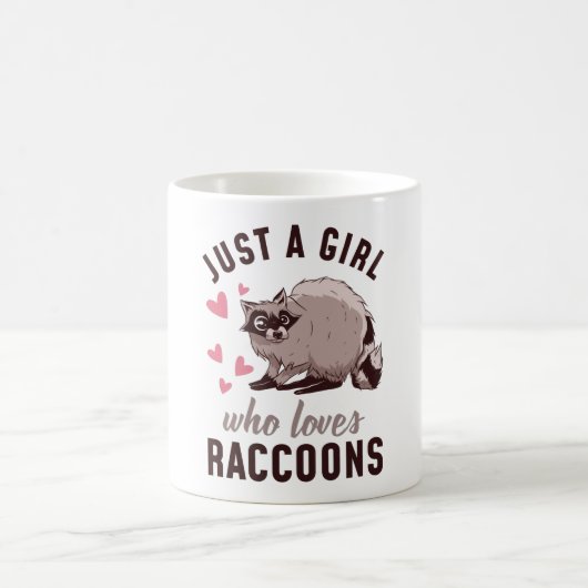 Nur ein Mädchen, das Raccoons Kaffeetasse (Mittel)