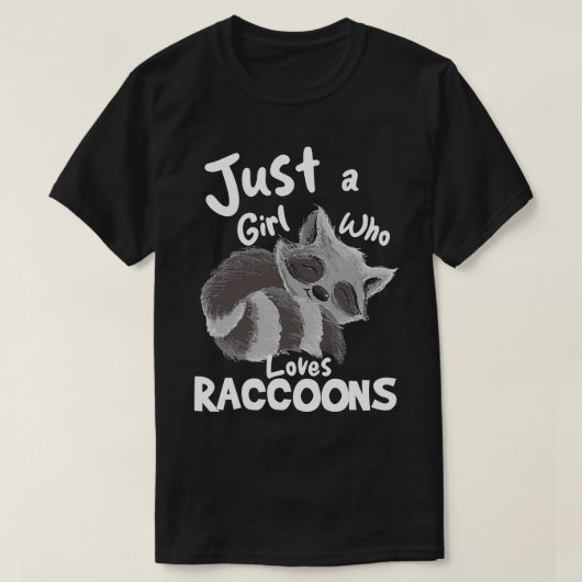 Nur ein Mädchen, das Raccoons Liebe T-Shirt (Design vorne)