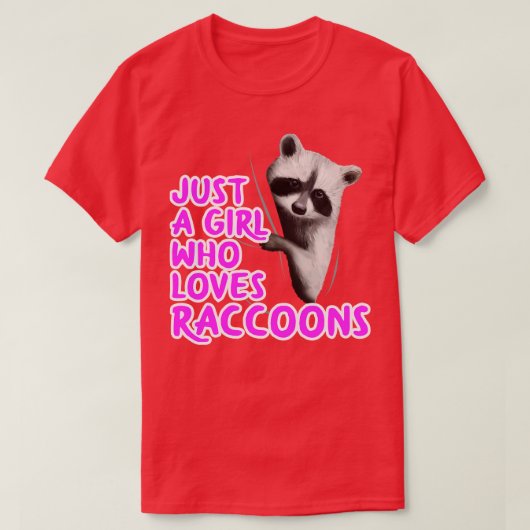 Nur ein Mädchen, das Raccoons Liebe T-Shirt (Design vorne)