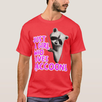 Nur ein Mädchen, das Raccoons Liebe T-Shirt