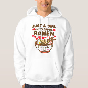 Nur ein Mädchen das Ramen liebt Süß Kawaii Asiatis Hoodie
