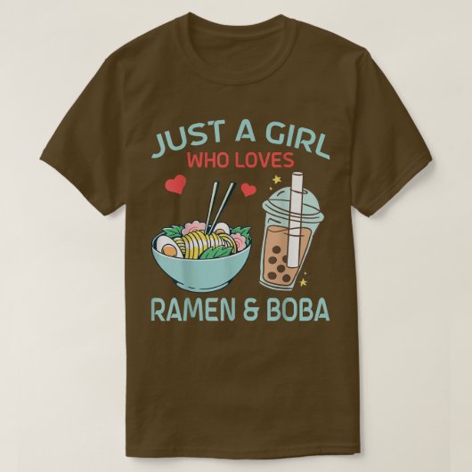 Nur ein Mädchen, das Ramen und Boba Bubble Tee Lie (Design vorne)
