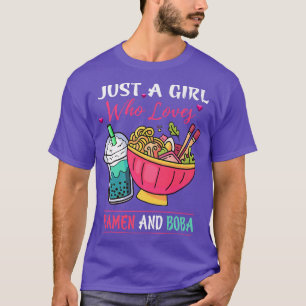 Nur ein Mädchen, das Ramen und Boba Tea Kawaii Gi  T-Shirt