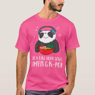 Nur ein Mädchen, das Ramen und K-Pop Lieben T-Shirt