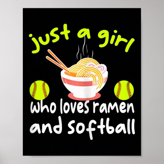 Nur ein Mädchen, das Ramen und Softll lustig Softl Poster (Vorne)