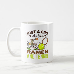 Nur ein Mädchen, das Ramen und Tennis liebt, Tenni Kaffeetasse