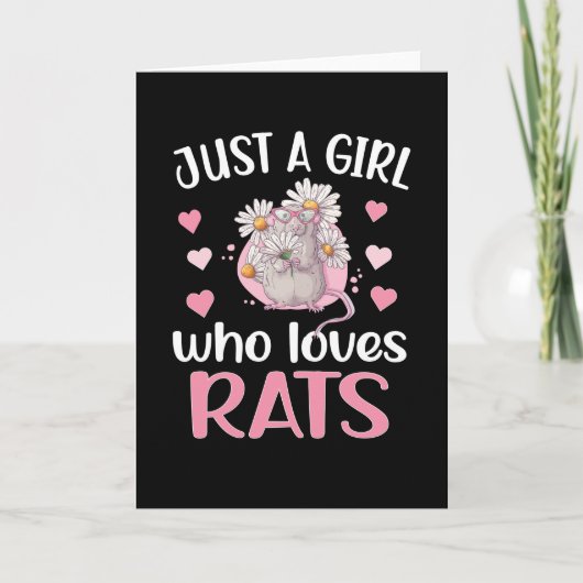 Nur ein Mädchen, das Rats Rats Mama Liebe Geschenk Karte (Vorderseite)