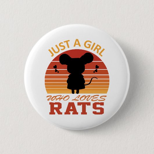 Nur ein Mädchen, das Ratten liebt Button (Vorderseite)