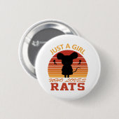 Nur ein Mädchen, das Ratten liebt Button (Vorne & Hinten)