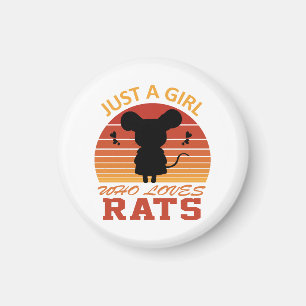 Nur ein Mädchen, das Ratten liebt Magnet