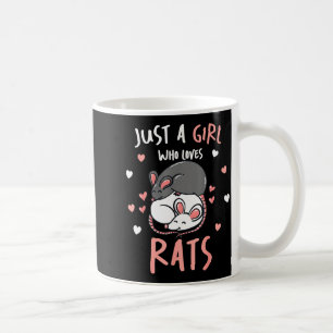 Nur ein Mädchen, das Ratten liebt, süßes Haustierl Kaffeetasse