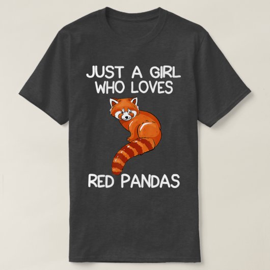 Nur ein Mädchen, das Red Pandas Geschenk Red Panda T-Shirt (Design vorne)