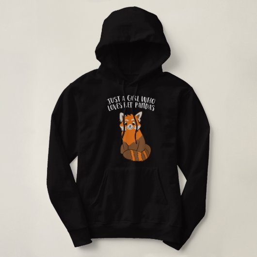 Nur ein Mädchen, das Red Pandas Lieben Hoodie (Design vorne)