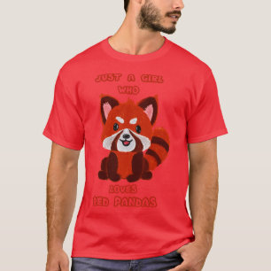 Nur ein Mädchen, das Red Pandas Lieben T-Shirt