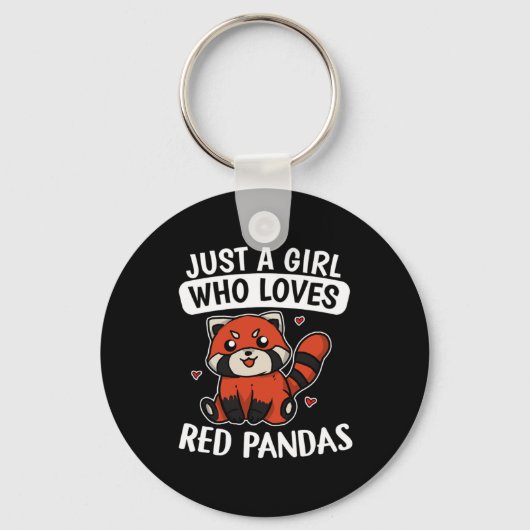 Nur ein Mädchen, das Red Pandas Red Panda Costume Schlüsselanhänger (Vorderseite)