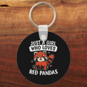 Nur ein Mädchen, das Red Pandas Red Panda Costume Schlüsselanhänger (Vorderseite)