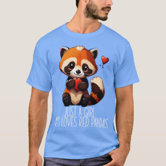 Nur ein Mädchen, das Red Pandas T-Shirt Lieben Gir