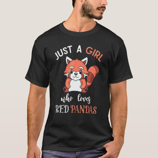 Nur ein Mädchen, das Red Pandas Wildlife Animal Li T-Shirt (Vorderseite)