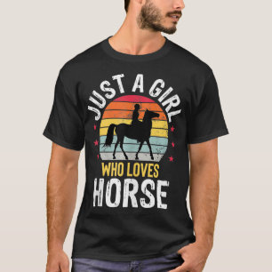 Nur ein Mädchen, das Reitsport Liebe Race Race Rac T-Shirt
