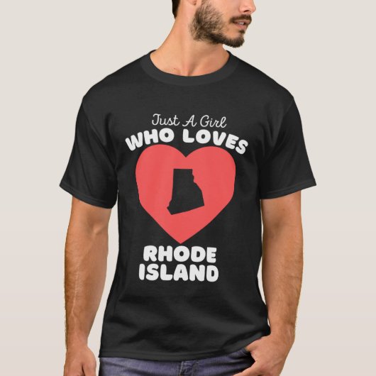 Nur ein Mädchen, das Rhode Island Niedlich Rhode I T-Shirt (Vorderseite)