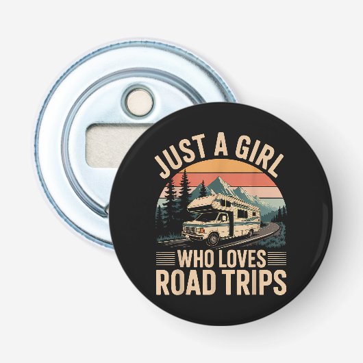 Nur ein Mädchen, das Roadtrips liebt Flaschenöffner (Vorderseite)