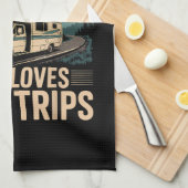 Nur ein Mädchen, das Roadtrips liebt Geschirrtuch (Viertel Falte)