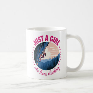 Nur ein Mädchen, das Rock Climbing Design Liebe Kaffeetasse