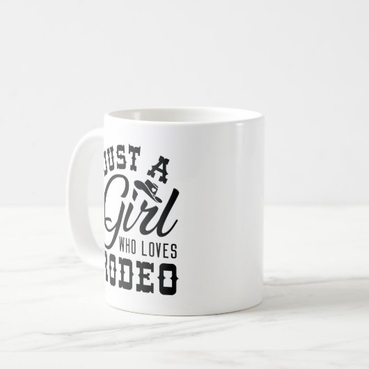 Nur ein Mädchen, das Rodeo Lieben Kaffeetasse (Vorderseite Links)