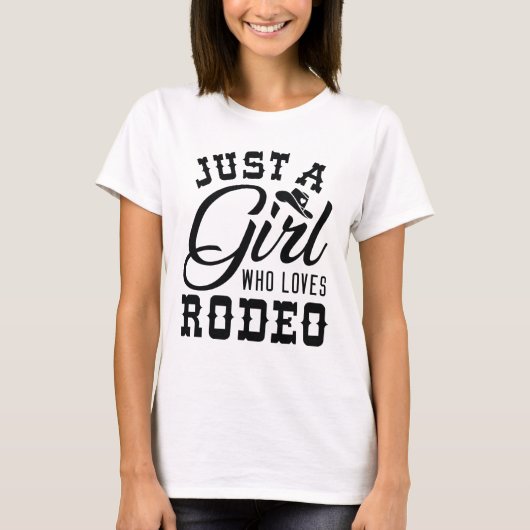 Nur ein Mädchen, das Rodeo Lieben T-Shirt (Vorderseite)