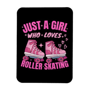Nur ein Mädchen, das Rollschuhlaufen liebt Magnet