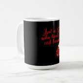 Nur ein Mädchen, das Rote Köpfe Lieben Kaffeetasse (Vorderseite Links)