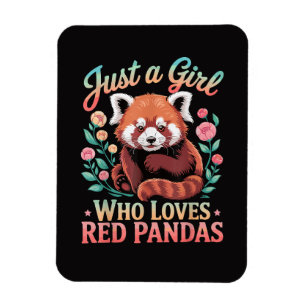 Nur ein Mädchen das Rote Pandas liebt Magnet