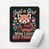 Nur Ein Mädchen Das Rote Pandas Liebt Mousepad (Mit Mouse)