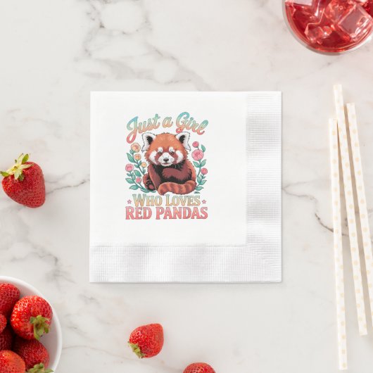Nur ein Mädchen das Rote Pandas liebt Serviette (Beispiel)