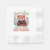 Nur ein Mädchen das Rote Pandas liebt Serviette (Vorderseite)