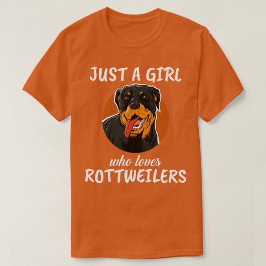 Nur ein Mädchen, das Rottweilers Lieben T-Shirt (Design vorne)