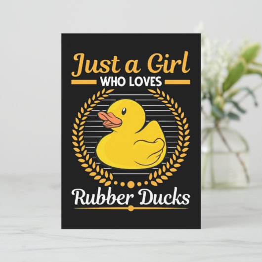 Nur ein Mädchen, das Rubberente Liebe Einladung (Stehend Vorderseite)