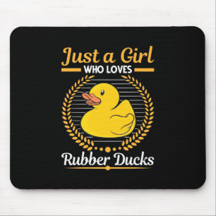Nur ein Mädchen, das Rubberente Liebe Mousepad