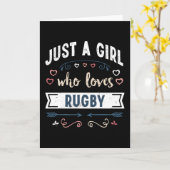 Nur ein Mädchen, das Rugby Funny Geschenke Lieben Karte (Gelbe Blume)
