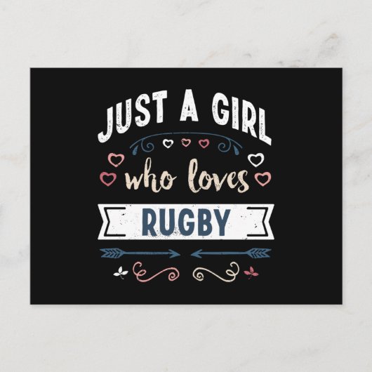 Nur ein Mädchen, das Rugby Funny Geschenke Lieben Postkarte (Vorderseite)