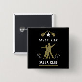 Nur ein Mädchen, das Salsa Tanz Lieben Button (Vorne & Hinten)