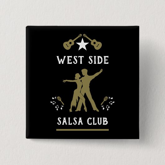 Nur ein Mädchen, das Salsa Tanz Lieben Button (Vorderseite)