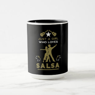 Nur ein Mädchen, das Salsa Tanz Lieben Tasse